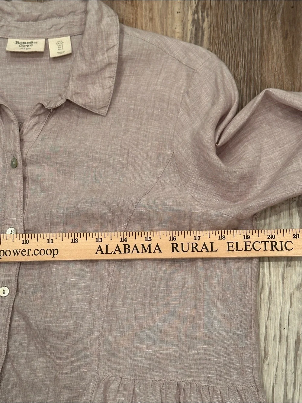 100% Linen Shirt Dress Long Sleeve MIDI Breathable Flowy Pockets Staple Sz S - Picture 4 of 14